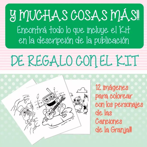 Kit Imprimible Canciones De La Granja Zenon - Promo 2x1