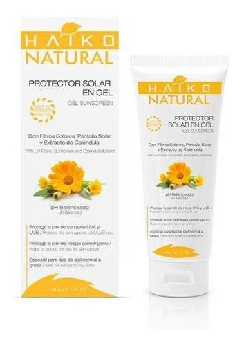 Protector Solar Haiko Natural Gel Con Filtros Y Pantalla Sol