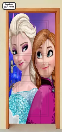 Adesivo de Porta Princesa Frozen