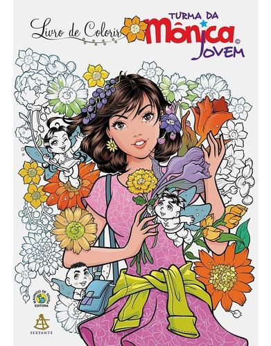Livro De Colorir Turma Da Mônica Jovem + 12 Lápis De Cor