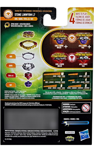 Stone Linwyem L7 Beyblade Burst Quad Drive 4 En 1 Hasbro