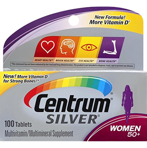 Suplemento Centrum Silver Para Mujeres, 100 Unidades