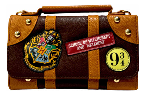 Cartera Harry Potter + Correa Modelo Carta Hogwarts Hermosa