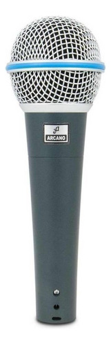Microfone Arcano Rhodon-8 Dinâmico Supercardióide cor verde/prateado