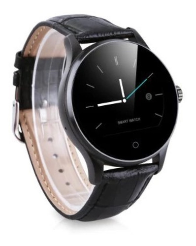 Smartwatch K88h Bluetooth Con Banda De Piel Color Negro