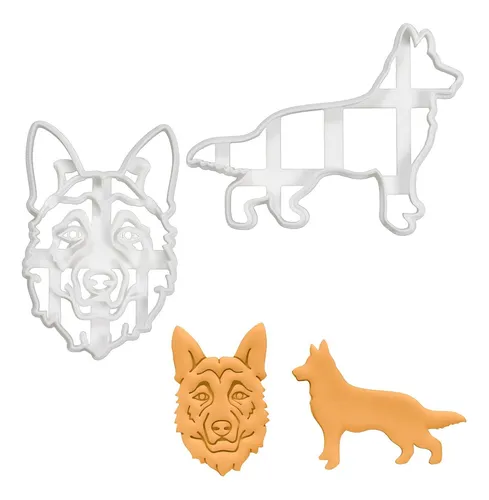comprar Juego De 2 Cortadores De Galletas De Pastor Alemán (diseños: