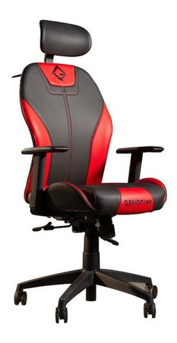 Silla Pc Gamer Genotype G-rise Roja Reclinable Color Rojo Material del tapizado Cuero sintético