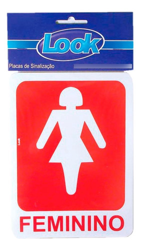 Placa Sinalizacao 15x20 Sanit.feminino - Kit C/5 Cartelas