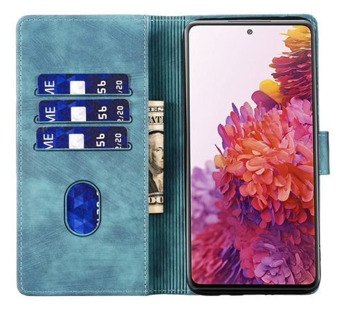 Funda Para Samsung Con Estampado De Gatito Y Tarjetero