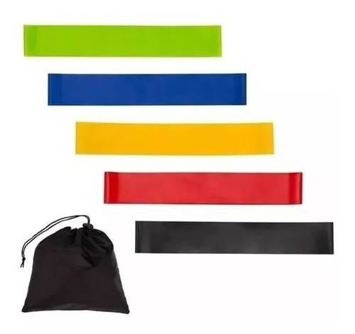 Kit De Bandas De Resistencia Para Ejercicios X5 Fitness Gym 