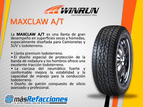 2 Llantas 235 70 R16 106t Winrun Maxclaw A/t
