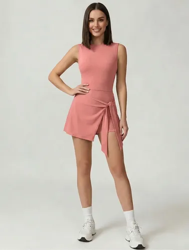Vestido Tipo Mono Deportivo Para Mujer Ajuste Cómodo S-011