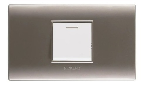 Interruptor Sencillo 1 Apagador Blanc Plateado Switch Picke 
