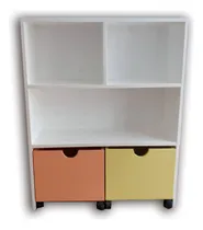 Comprar Organizador Guarda Juguetes Con 2 Cubos. Juguetero Y Repisa