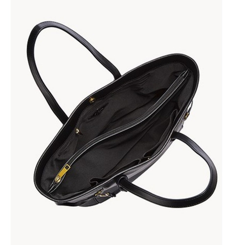 Cartera Tote Fossil Mod. Charli Cuero Negro