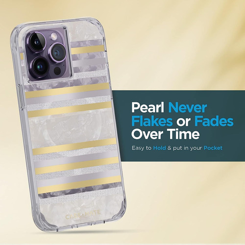 Case-mate Funda iPhone 14 Pro Max Rayas De Perlas Protección