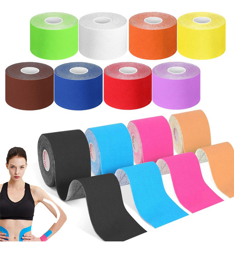 12 Rollos De Cinta De Kinesiología, 5cm * 5m Cinta