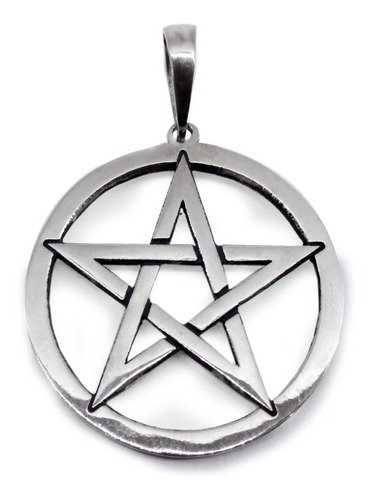 Estrela Pentagrama  Em Prata  - 3,5 Cm