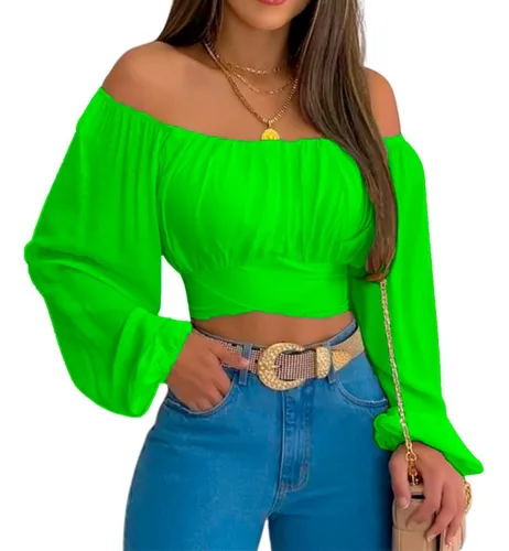 Mayor admiración Roux Blusa Verde | MercadoLibre 📦