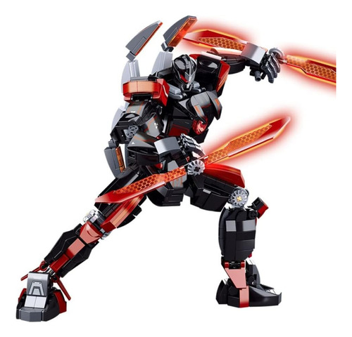 Bloques De Construcción Jcpuct Black Tech Mecha Robot Con Bl
