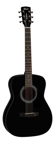 Guitarra acústica Cort Standard AF510 para diestros black satin merbau