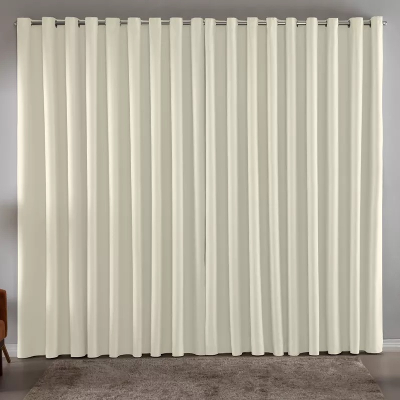 Cortina Blackout em Tecido 4,00x2,80 Corta Luz Cor Palha