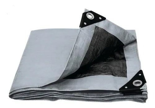 Lona Multiuso Jadever Jdtq8834 Impermeable De 4m X 3m Color Gris
