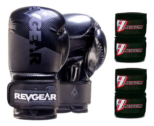 Pinnacle - Guantes De Boxeo (negro/negro, 16 Oz) Con 2 Pares