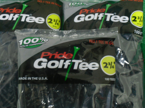 Golf Tee Abedul 2 3 4  X 100 Ct Bolsa Negro