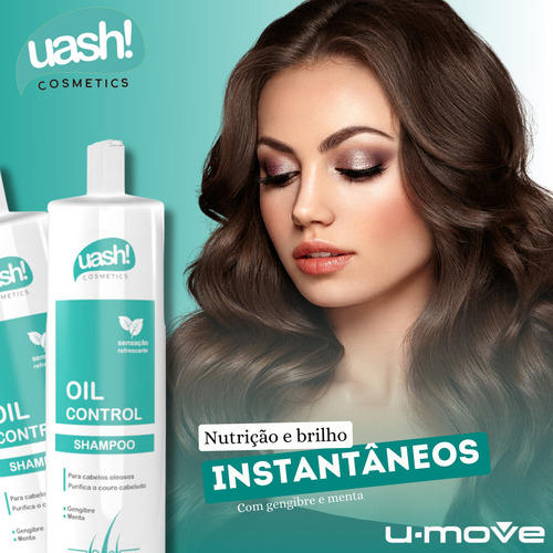 Shampoo Uash Oil Control 900ml - Gengibre E Menta