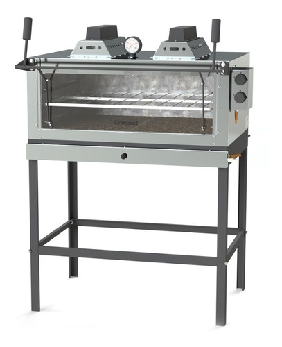 Horno Pizzero Compact Piso Piedra Gas Fli800 Gratinador Fama