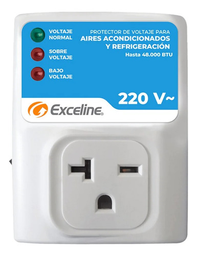 Protector De Voltaje Exceline 220v Enchufable Nevera Y A/a