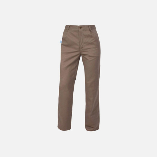 Pantalon Ombu Clasico Beige Marron Trabajo Grafa Talle 50