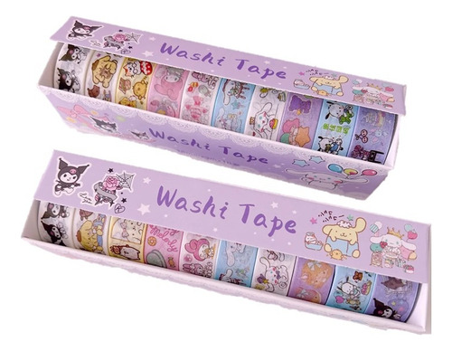 Set 10 Rollos Washi Tape Kawaii  Sorpresa Cumpleaños