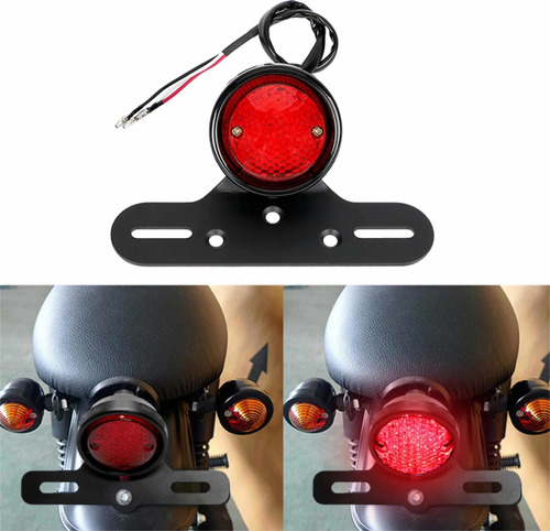 Faro Stop Moto Porta Patente Cafe Racer Custom Universal