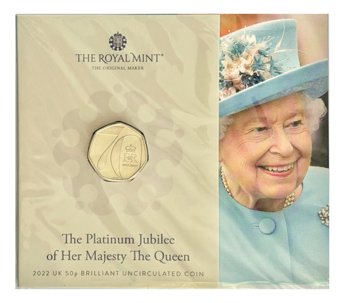 Moeda Inglaterra 70 Anos De Reinado Rainha Elizabeth Ii 2022