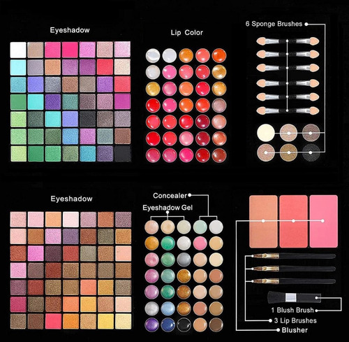 Kit De Maquillaje Completo 177 Colores