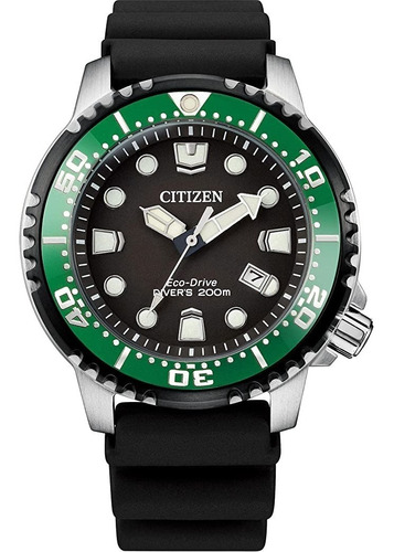 Citizen Promaster Diver Black Dial Bn0155-08e ..... Dcmstore Color de la correa Negro Color del bisel Plata Color del fondo Negro