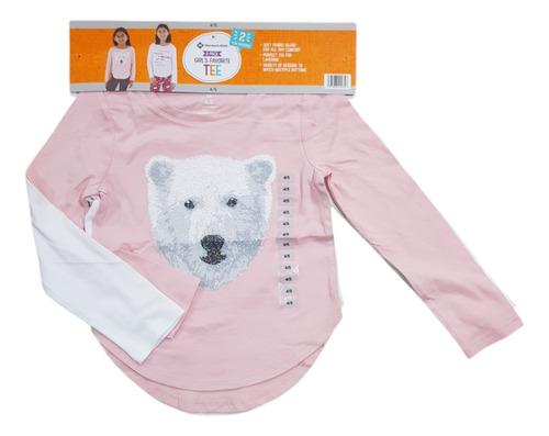 Set De 2 Blusas Manga Larga Para Niña Playeras
