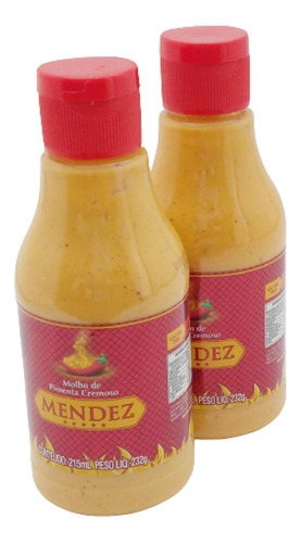 Pimenta Mendez Molho Cremoso Original 215ml 02 Unidades