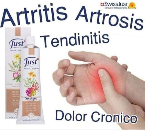 Gel Cremoso De Árnica Just Artritis Artrosis Dolores Crónico