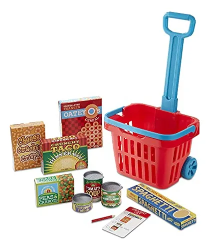 Set Grocery Basket Play Melissa & Doug Fill & Roll, 11 Pieza