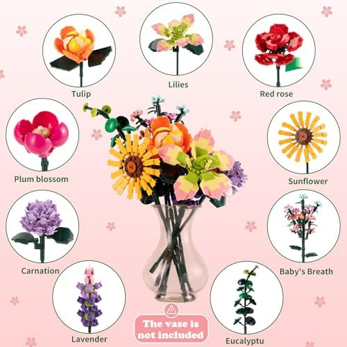 Juego De Construcción De Ramo De Flores, Mesa De Oficina, De