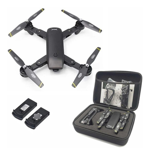 Drone Plegable Wifi Doble Cámara Doble Bateria Dm107s