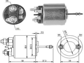 Solenoide Arranque Valeo Peugeot 205/etc./renault 18/etc.12v