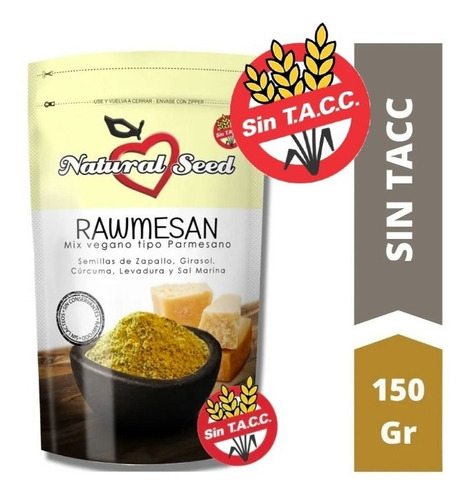 Natural Seed Rawmesan Mix Vegano Tipo Queso  Parmesano