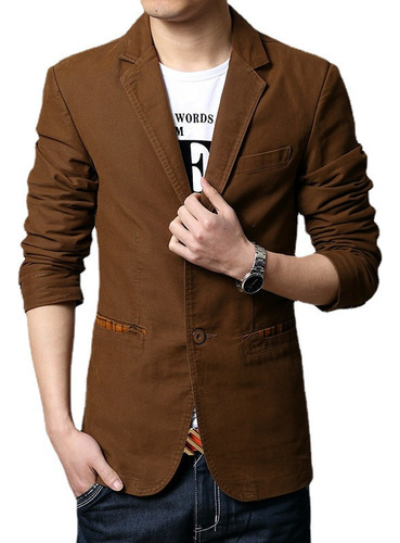 Saco Blazer Para Hombre Clasico Dos Boton Tallas Grandes