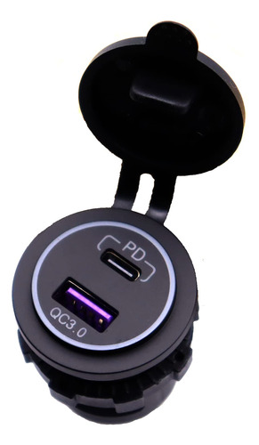 Cargador Usb A Qc3.0 Para Automovil, Lokeke Impermeable De 4