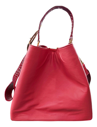Costal Tipo Morral, Suave Piel De Borrego, Grande. Amarrte®