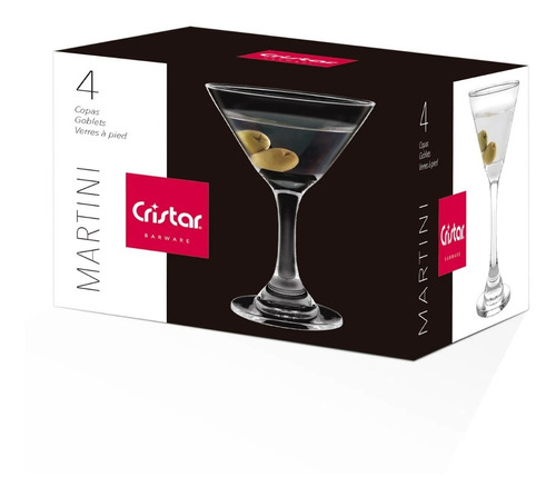 Set De 4 Copas Martini 